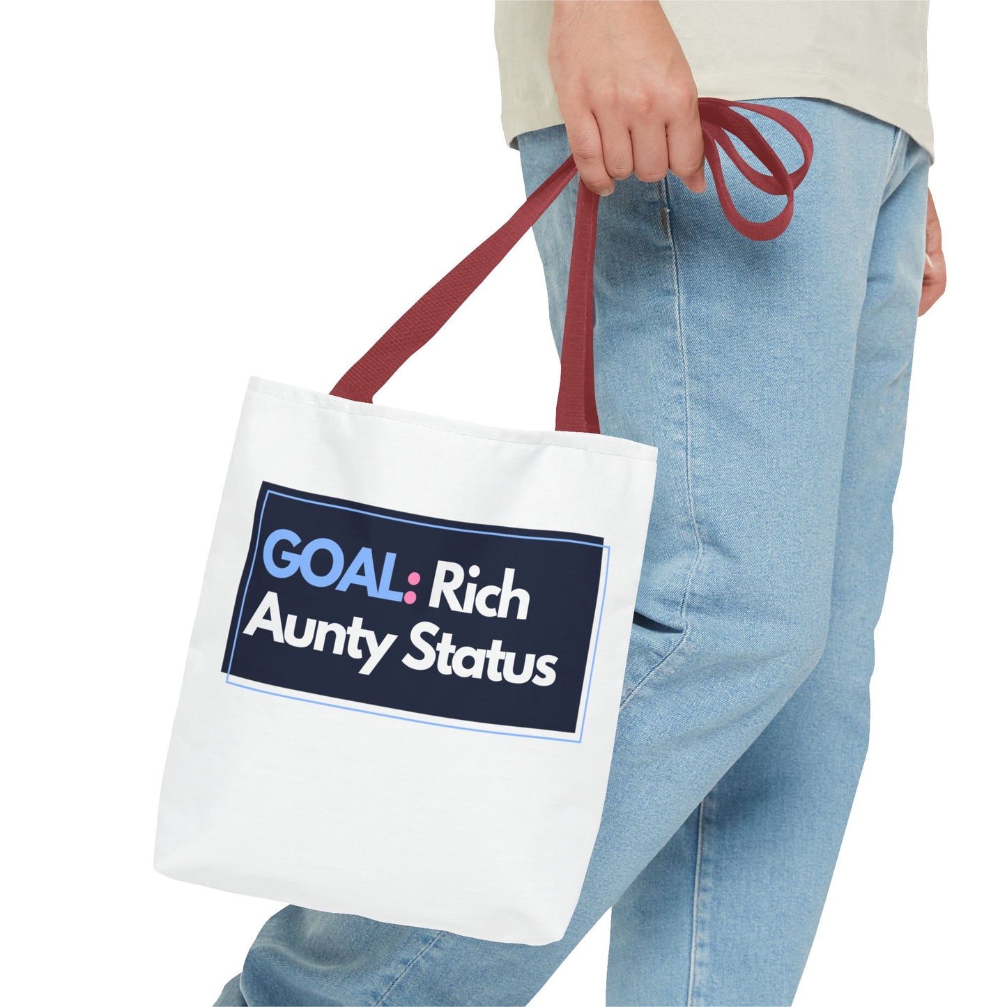 Goal: Rich Aunty Status Tote Bag